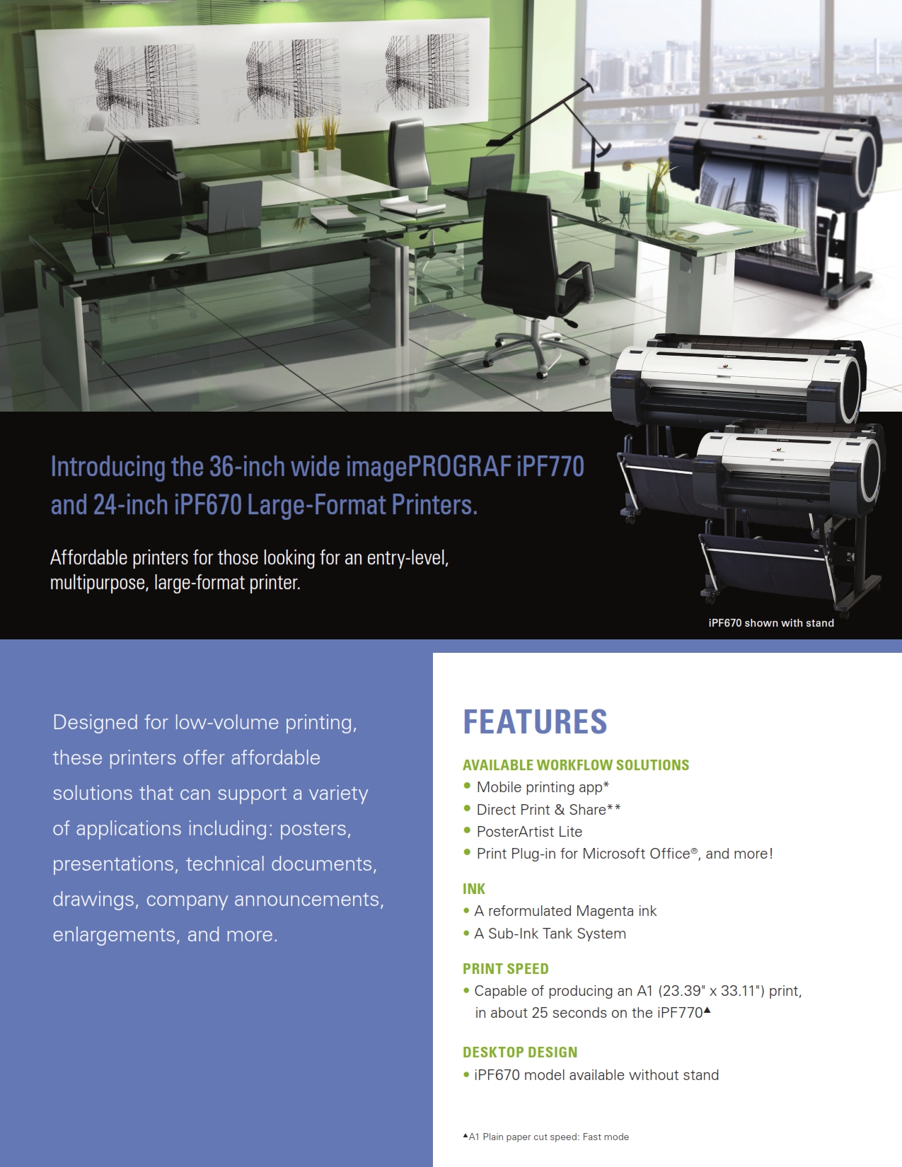 Plotter Canon Ipf 770 A0 con Pedestal 002