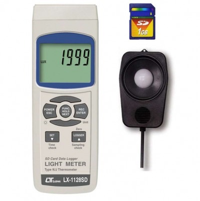 Luxómetro portátil con datalogger y memoria SDLX-1128SD