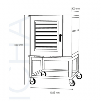 Horno Turbo a Gas 8 Bandejas VENTUS PRP-8000
